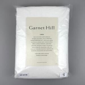 Garnet Hill Duvet Cover DOUBLE / QUEEN Linen European Flax WHITE Luxury Bedding